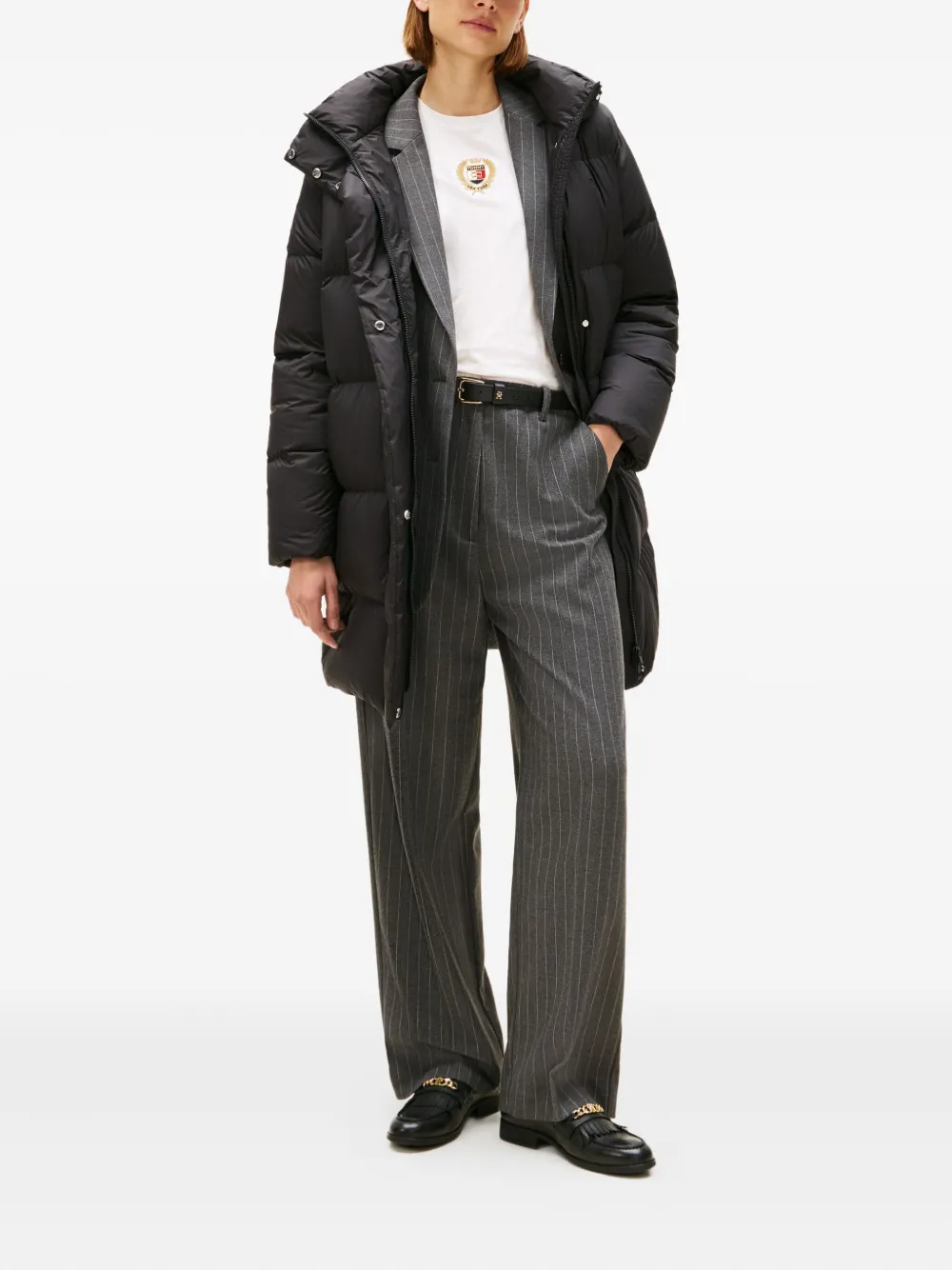 Tommy Hilfiger hooded padded coat - Zwart