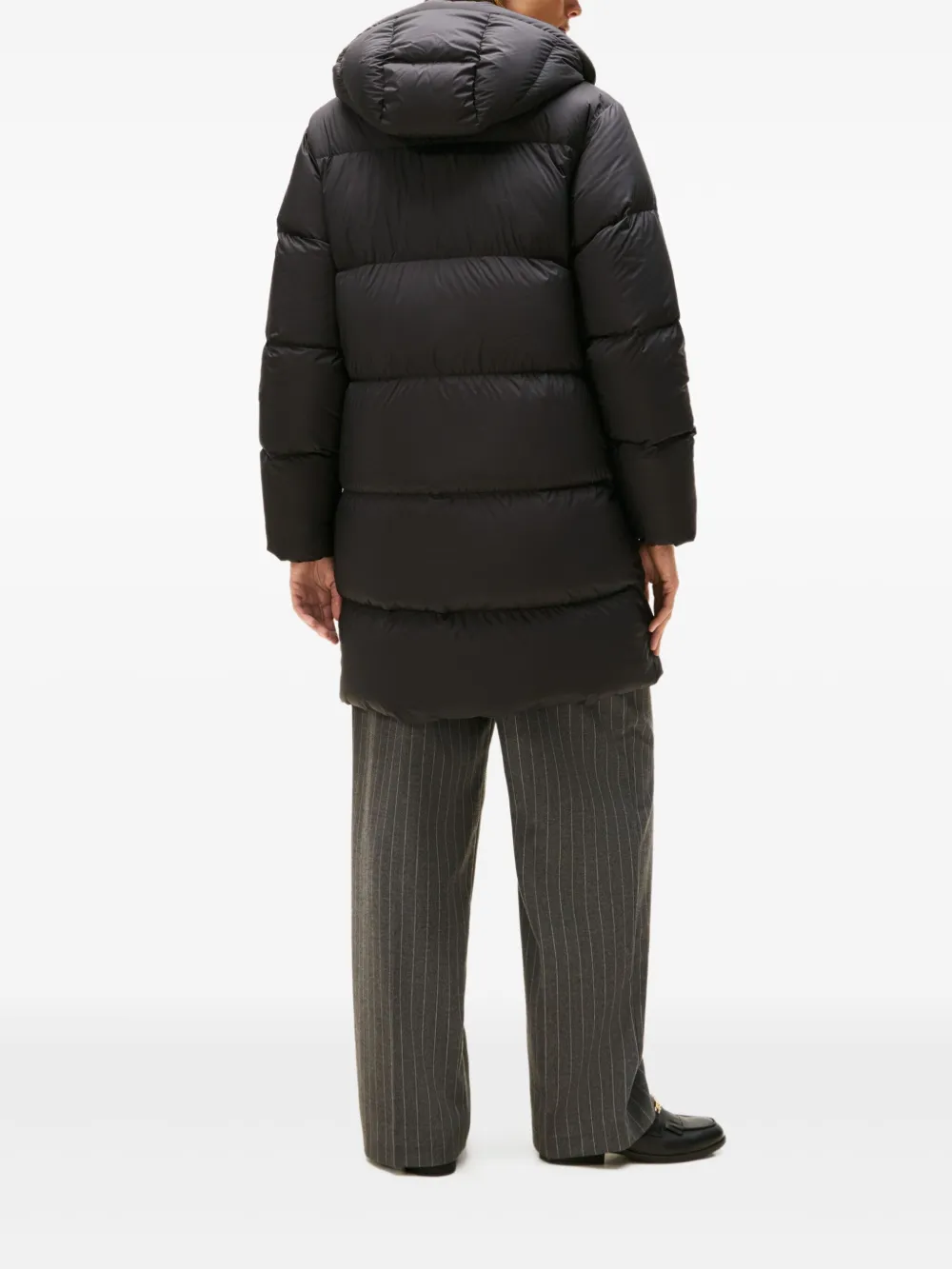 Tommy Hilfiger Hooded Padded Coat In Black