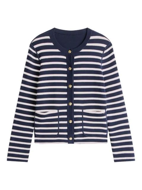 Tommy Hilfiger striped-pattern button reversible cardigan