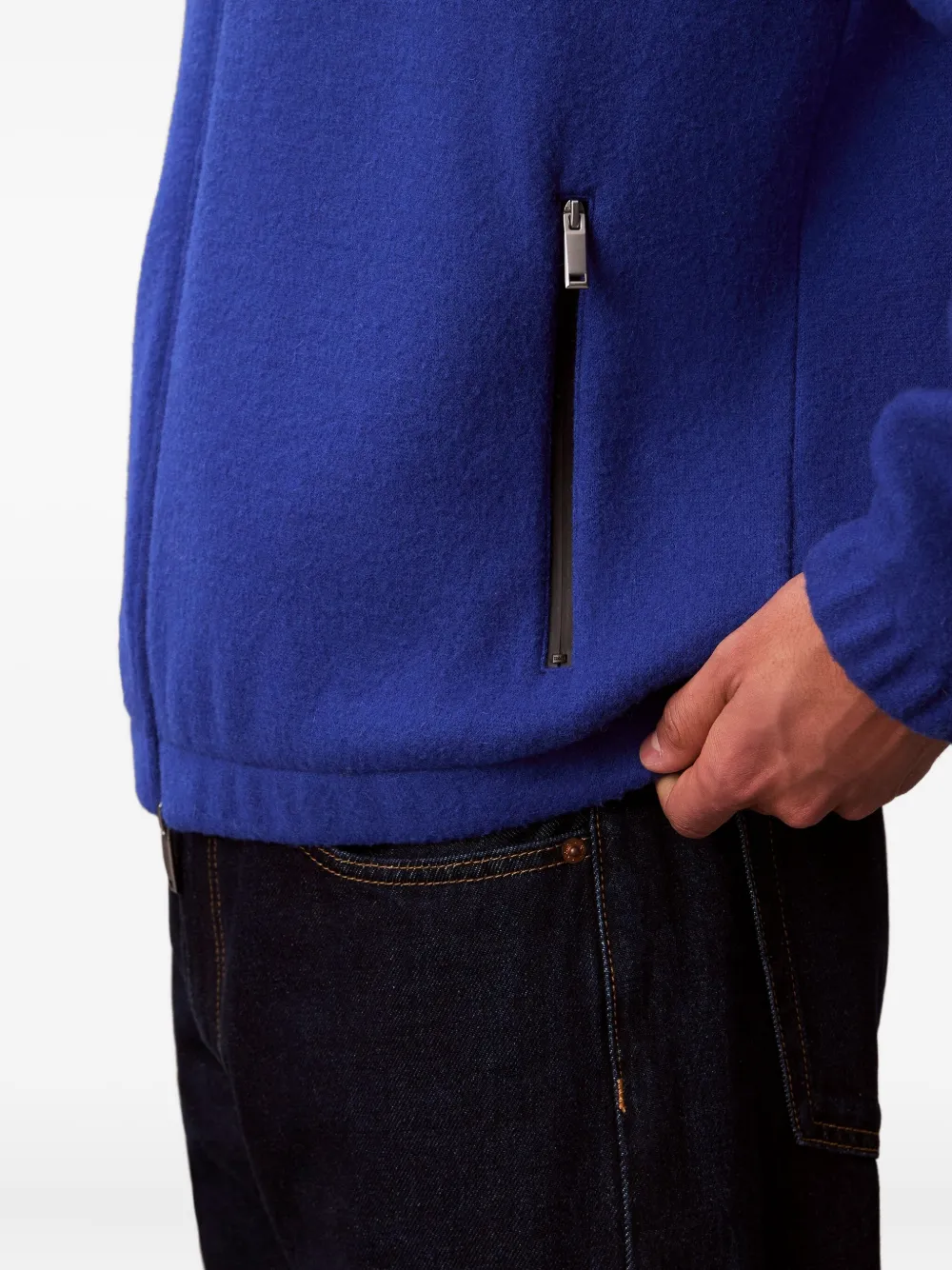 Calvin Klein Sweater met rits Blauw