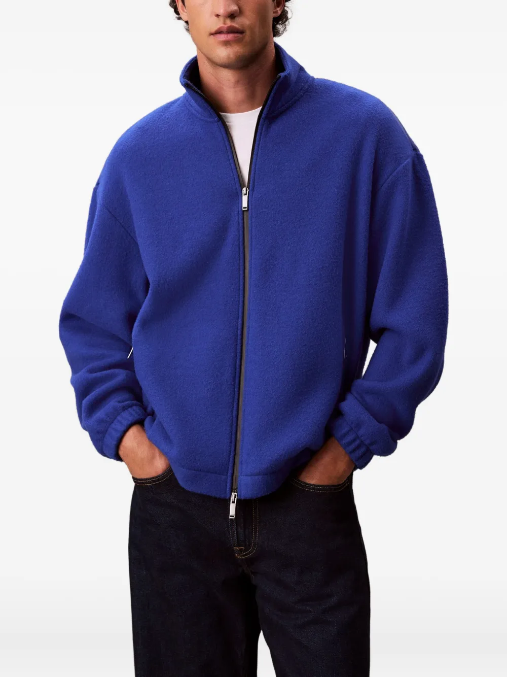 Calvin Klein Sweater met rits Blauw