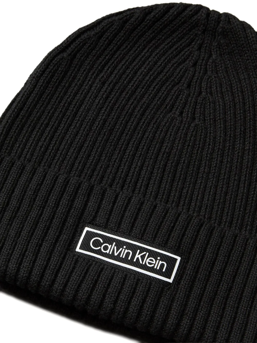 Calvin Klein Muts met logopatch Zwart