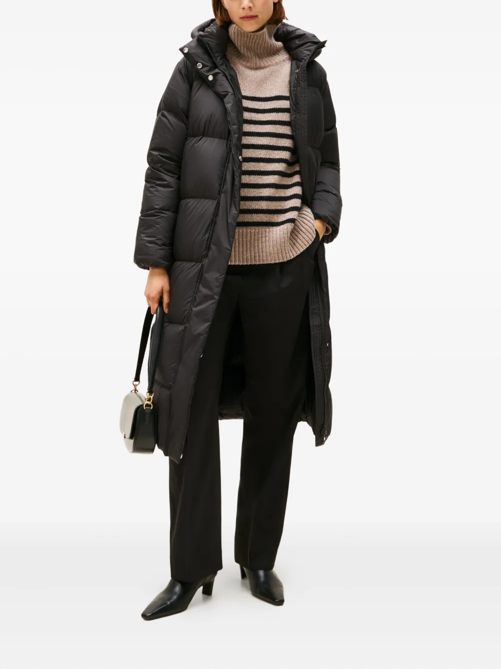 Tommy Hilfiger hooded puffer down coat - Zwart