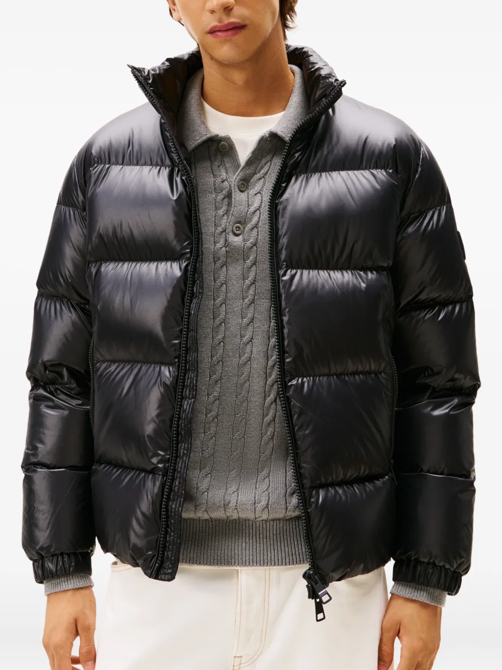 Tommy Hilfiger Donsjack met ritssluiting Zwart