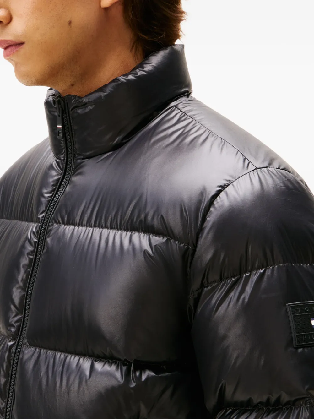 Tommy Hilfiger Donsjack met ritssluiting Zwart