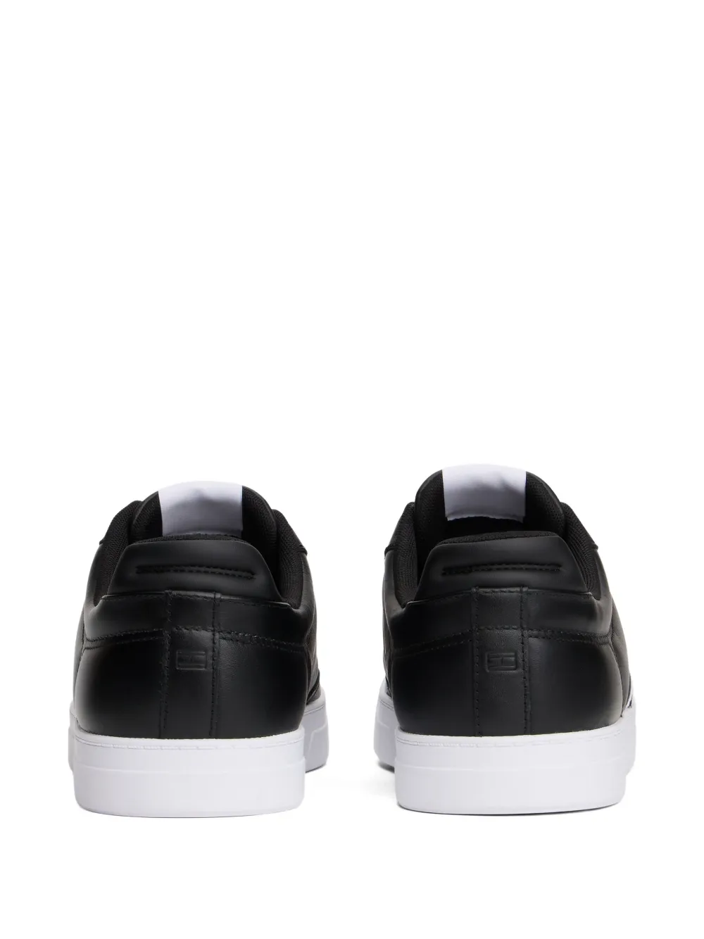 Tommy Hilfiger Striped-detail Sneakers In Black