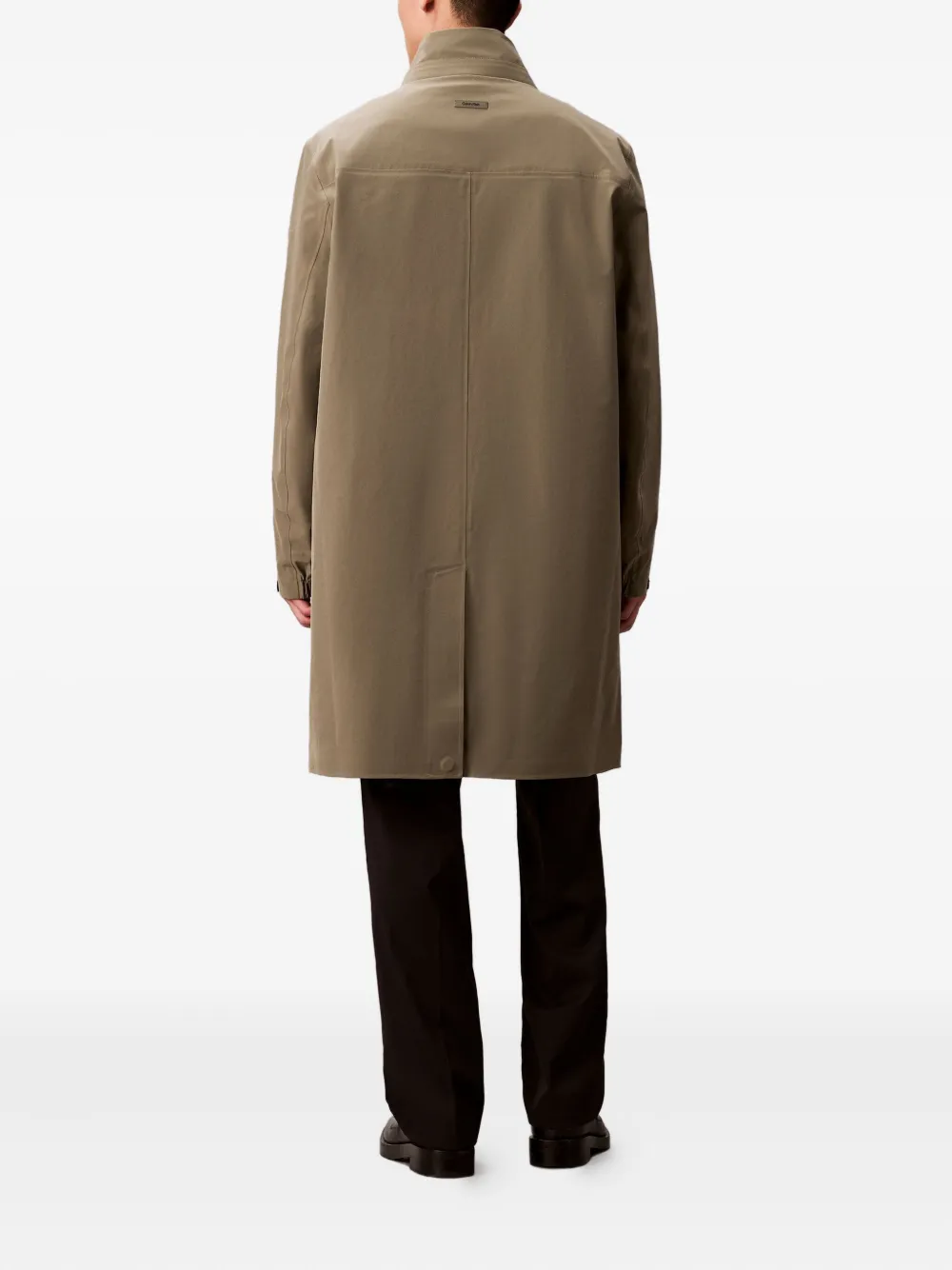 Calvin Klein 3-in-1 Hooded Buttoned Coat In Brown