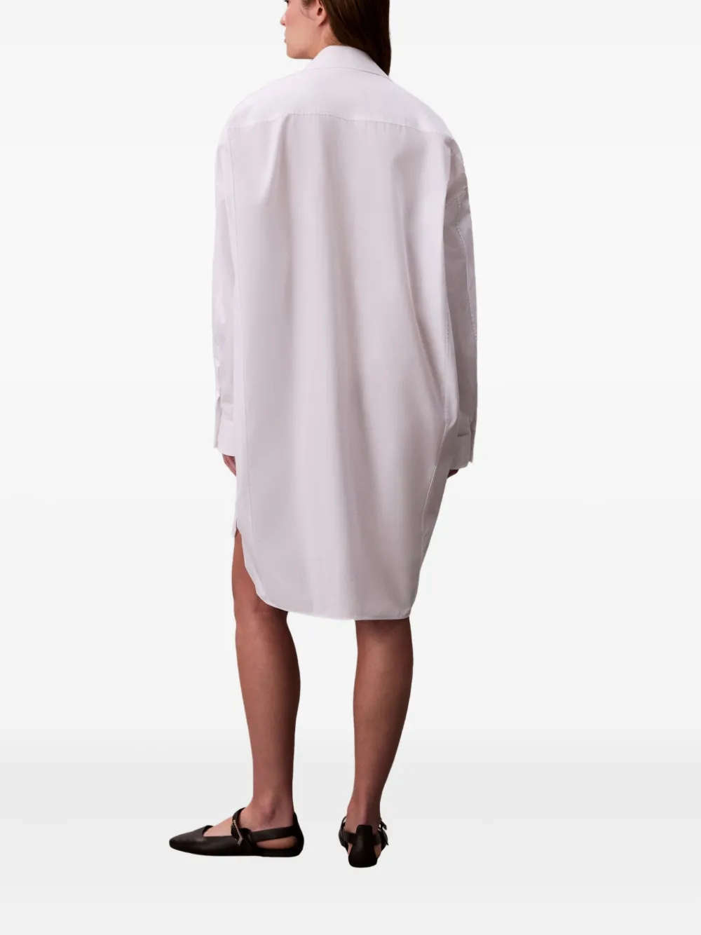 Calvin Klein Jeans Midi-blousejurk met borstzak Wit