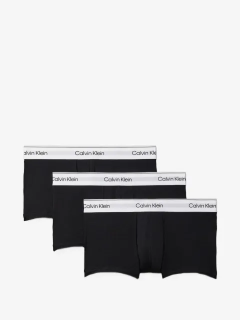 Calvin Klein Underwear Kit 3 cuecas boxer com logo no cós