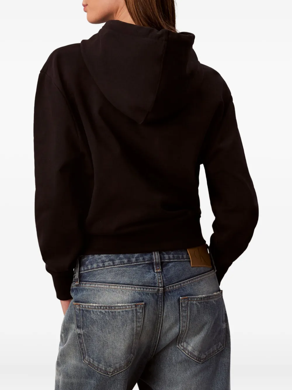 Calvin Klein Jeans Hoodie met trekkoord Zwart