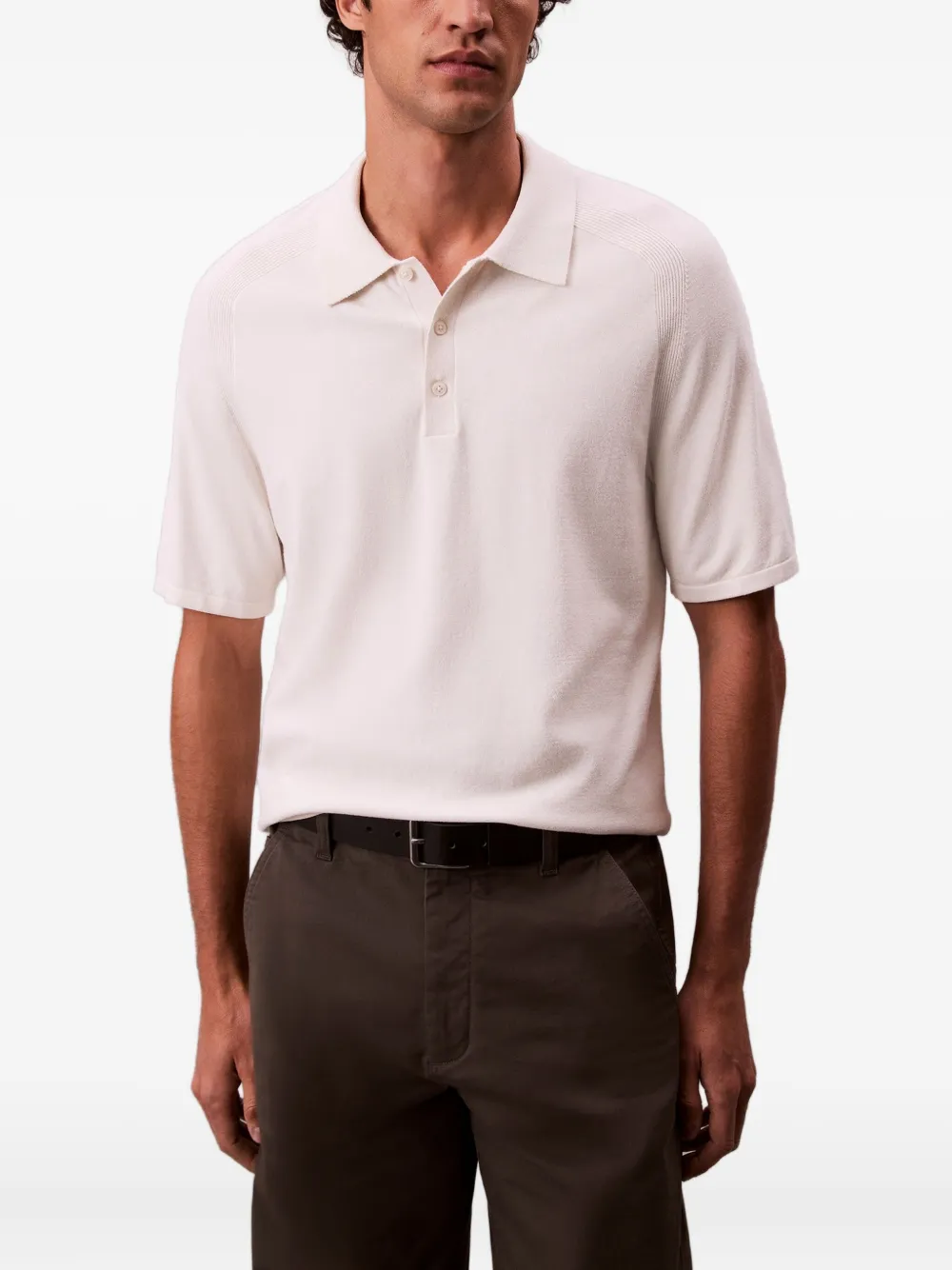 Calvin Klein Poloshirt met korte mouwen Beige