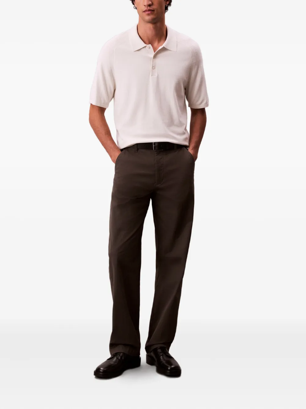 Calvin Klein Poloshirt met korte mouwen - Beige