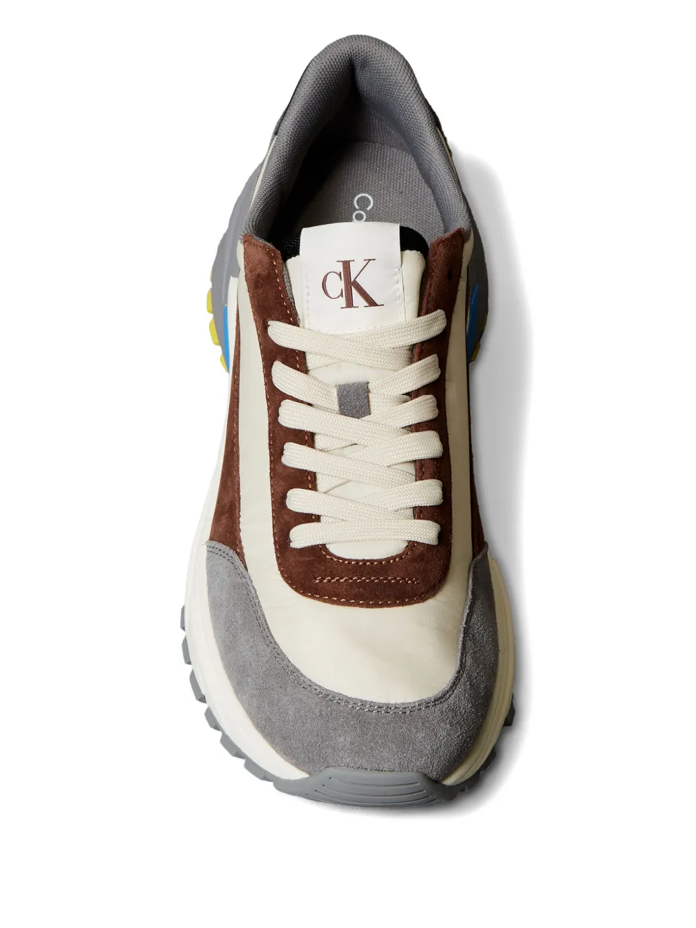 Calvin Klein Jeans Est.1978 Panelled Sneakers In Neutral