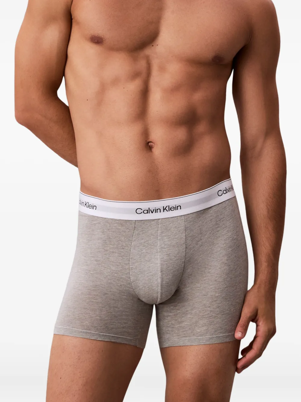 Calvin Klein Underwear Drie boxershorts met logoband Grijs