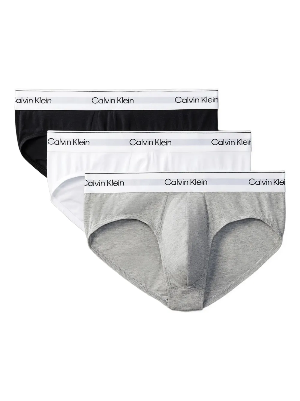 Calvin Klein Underwear logo waistband 3-pack briefs - Bianco