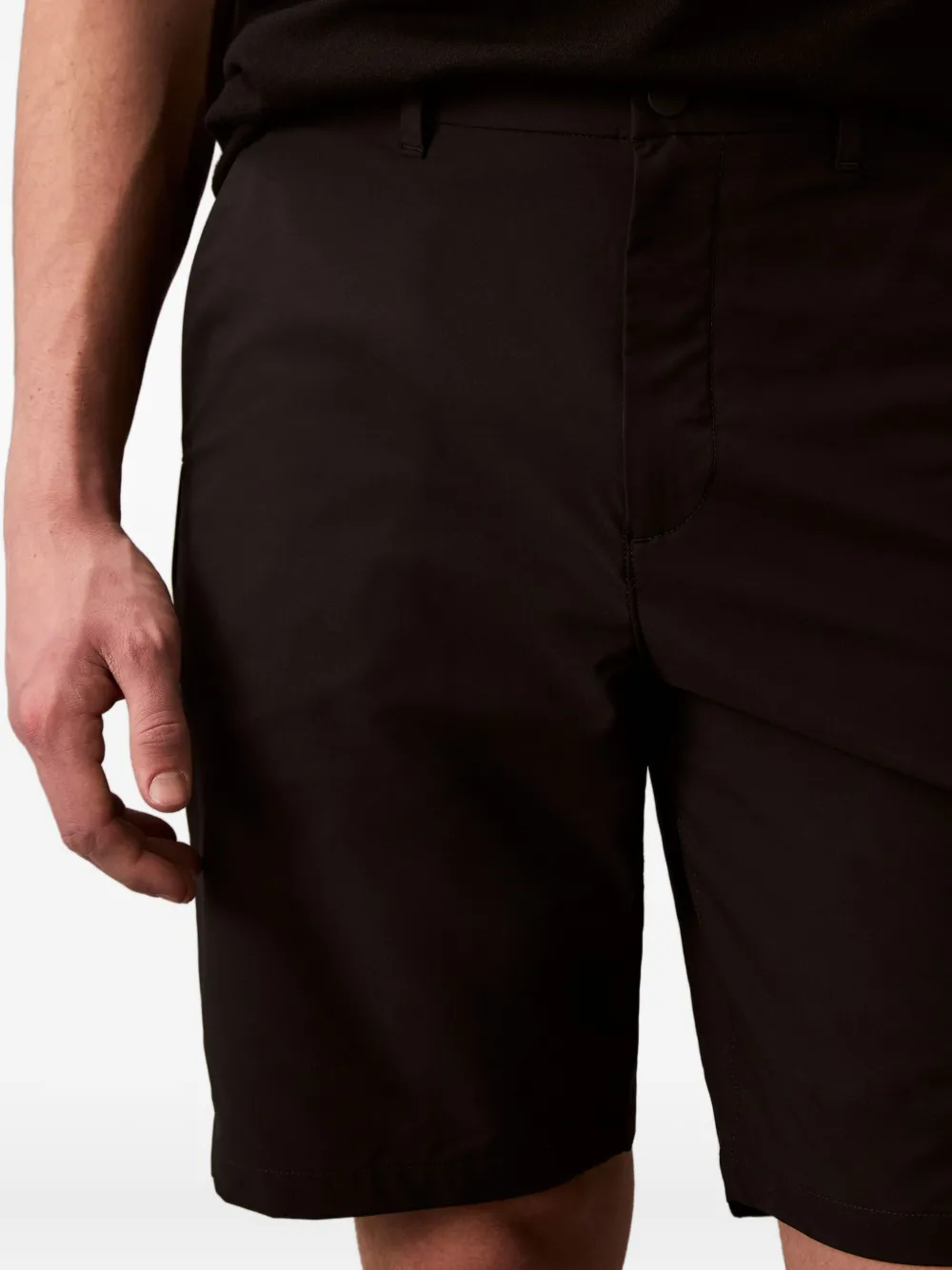 Calvin Klein Buttoned Shorts In Brown