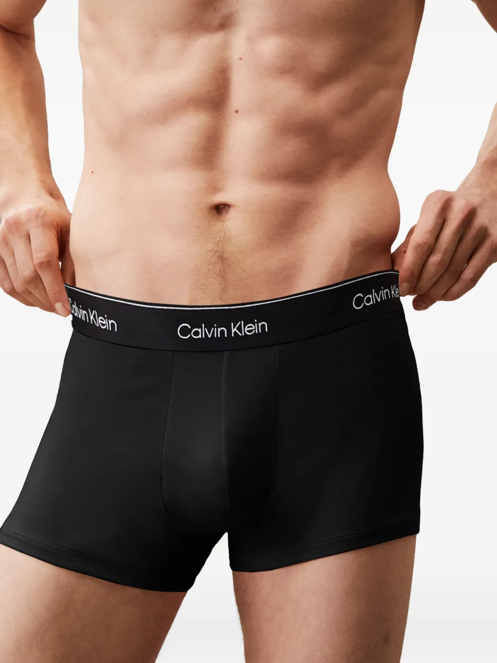Calvin Klein Underwear Drie boxershorts met logoband Zwart