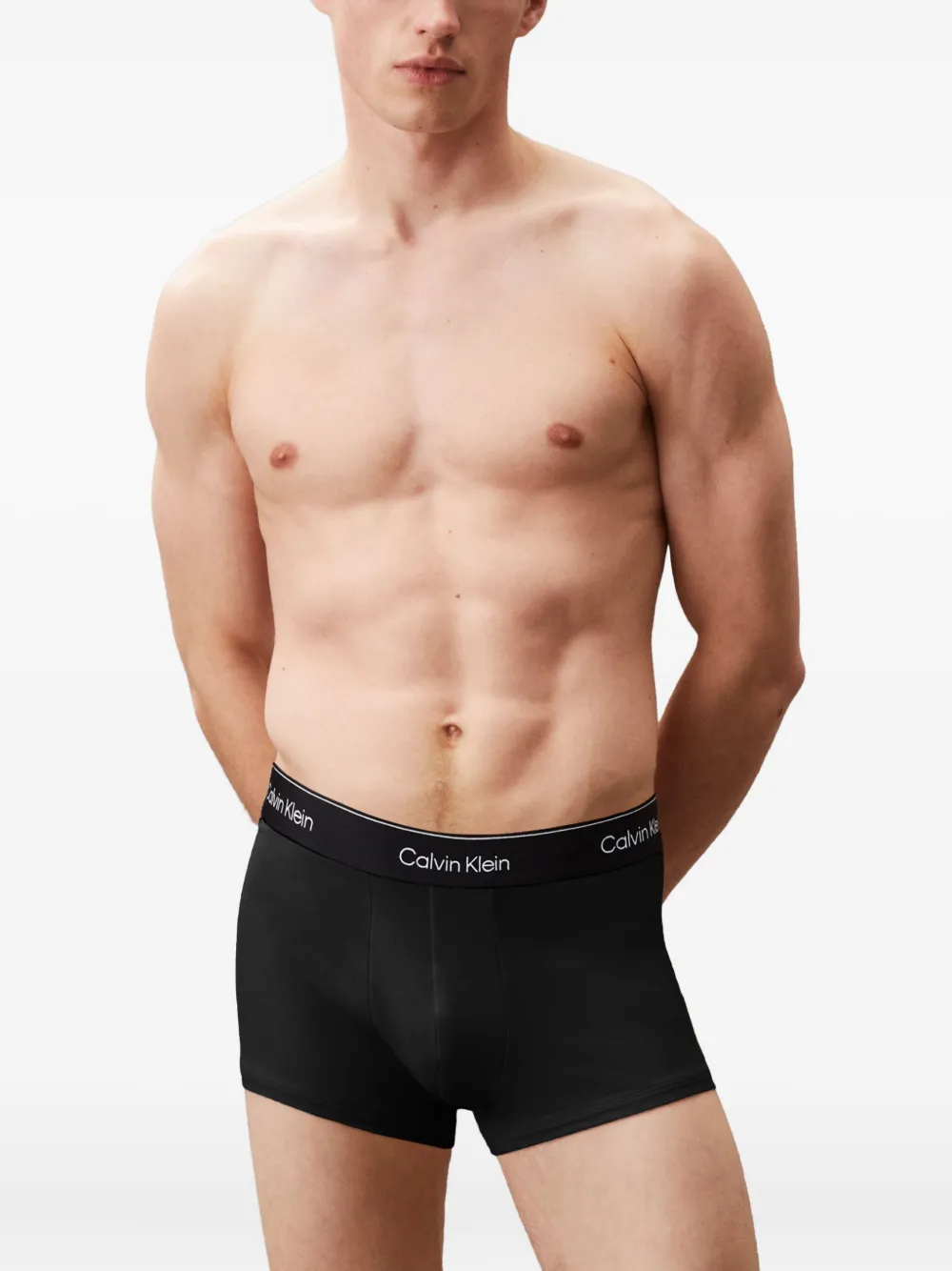 Calvin Klein Underwear Drie boxershorts met logoband Zwart