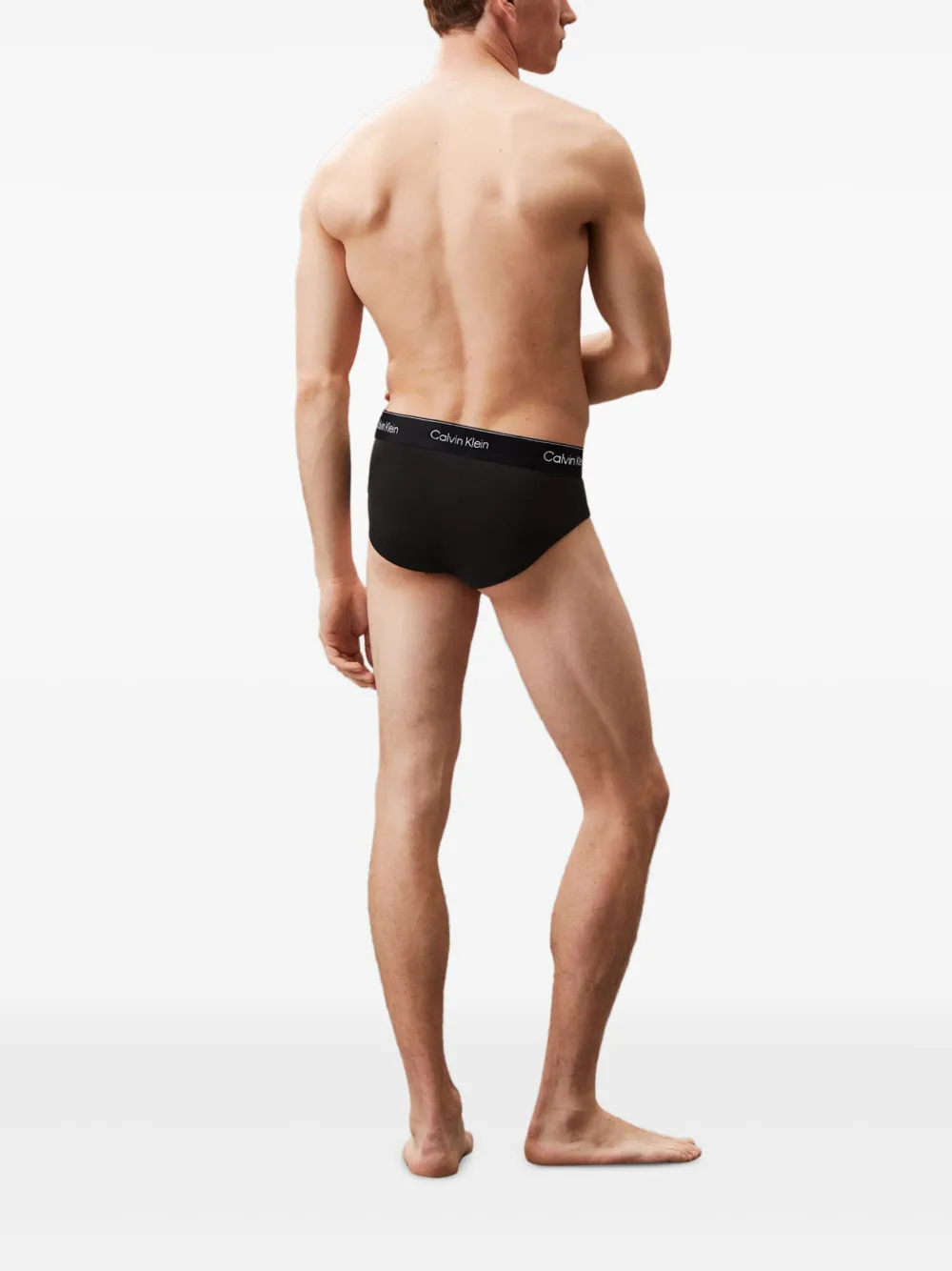 Calvin Klein Underwear Drie slips met logoband Zwart