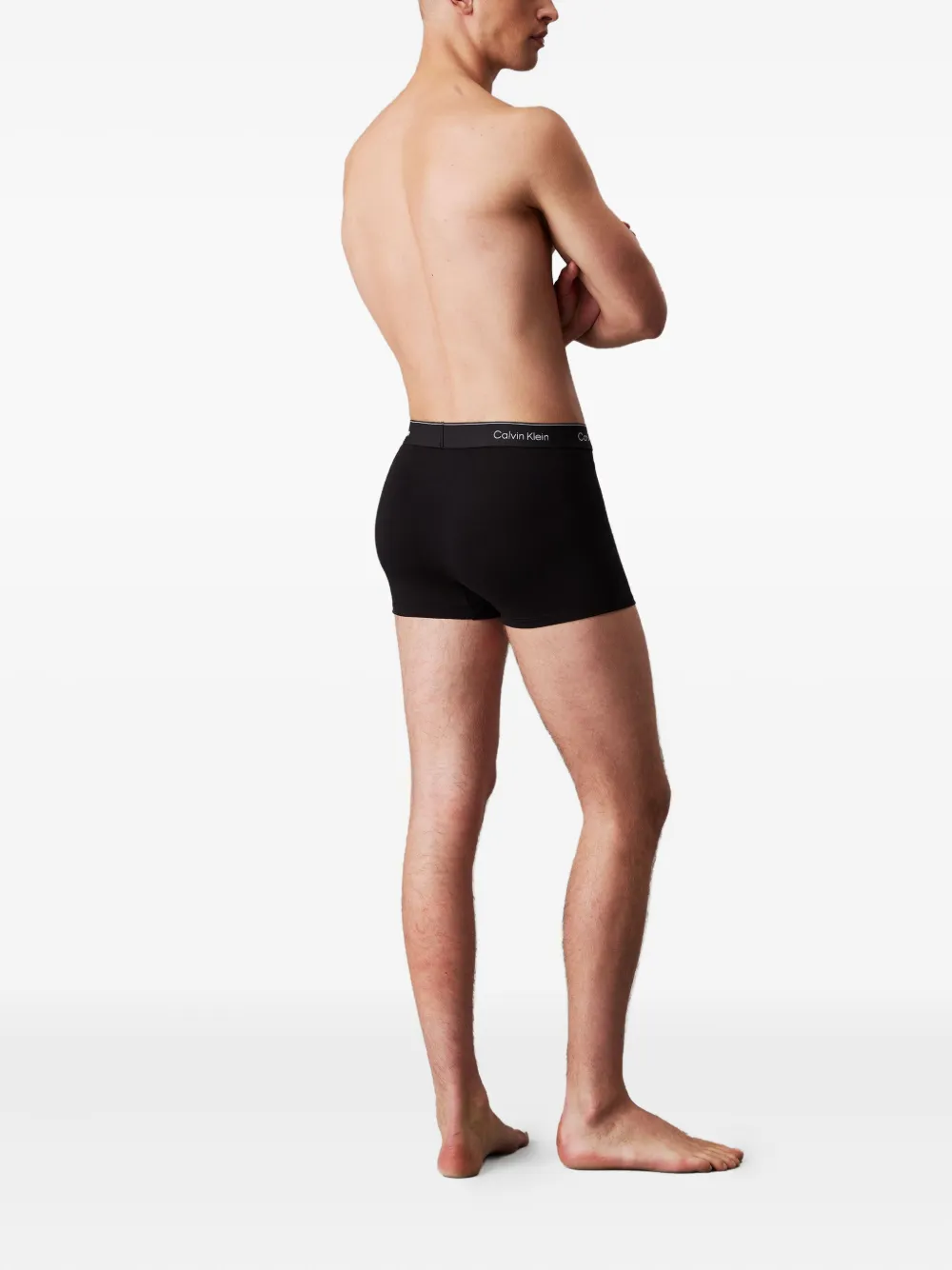 Calvin Klein Underwear Drie boxershorts met logoband Zwart