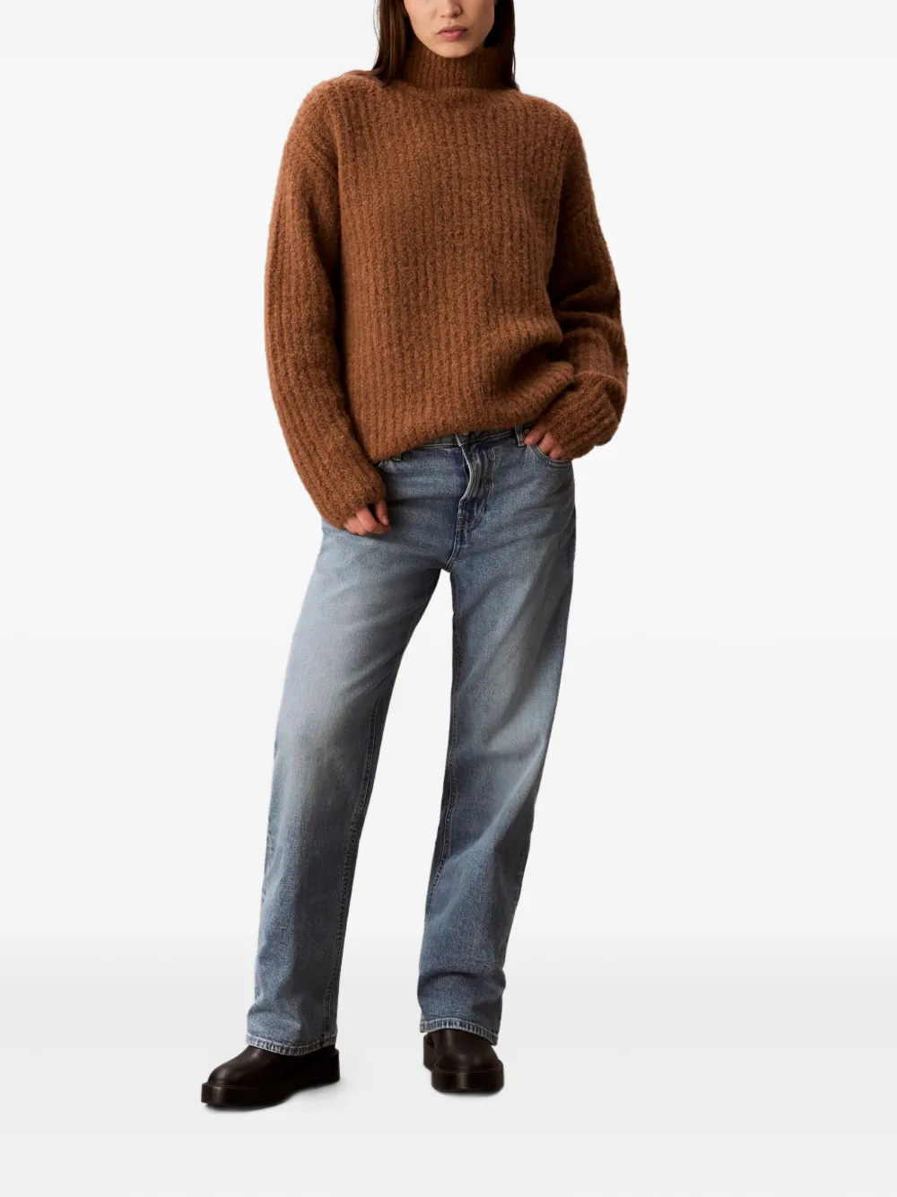 Calvin Klein Jeans roll-neck textured sweater | Knitted Sweaters | Image 2