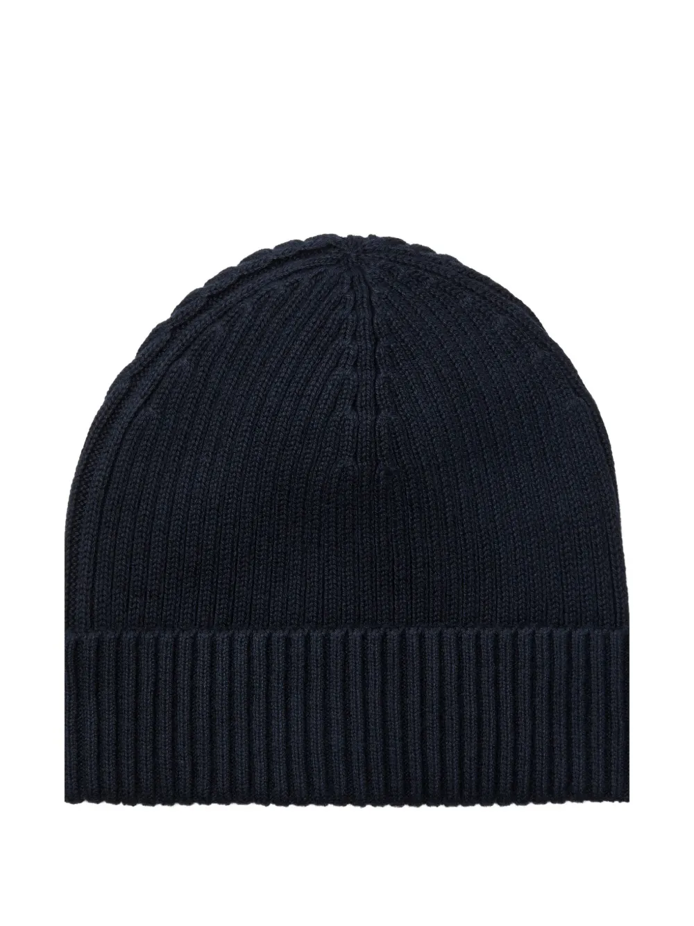 Calvin Klein logo-patch ribbed beanie - Blauw