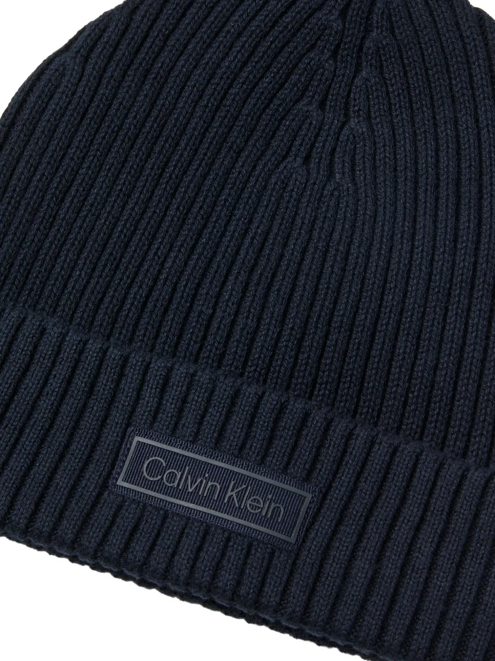 Calvin Klein Muts met logopatch Blauw