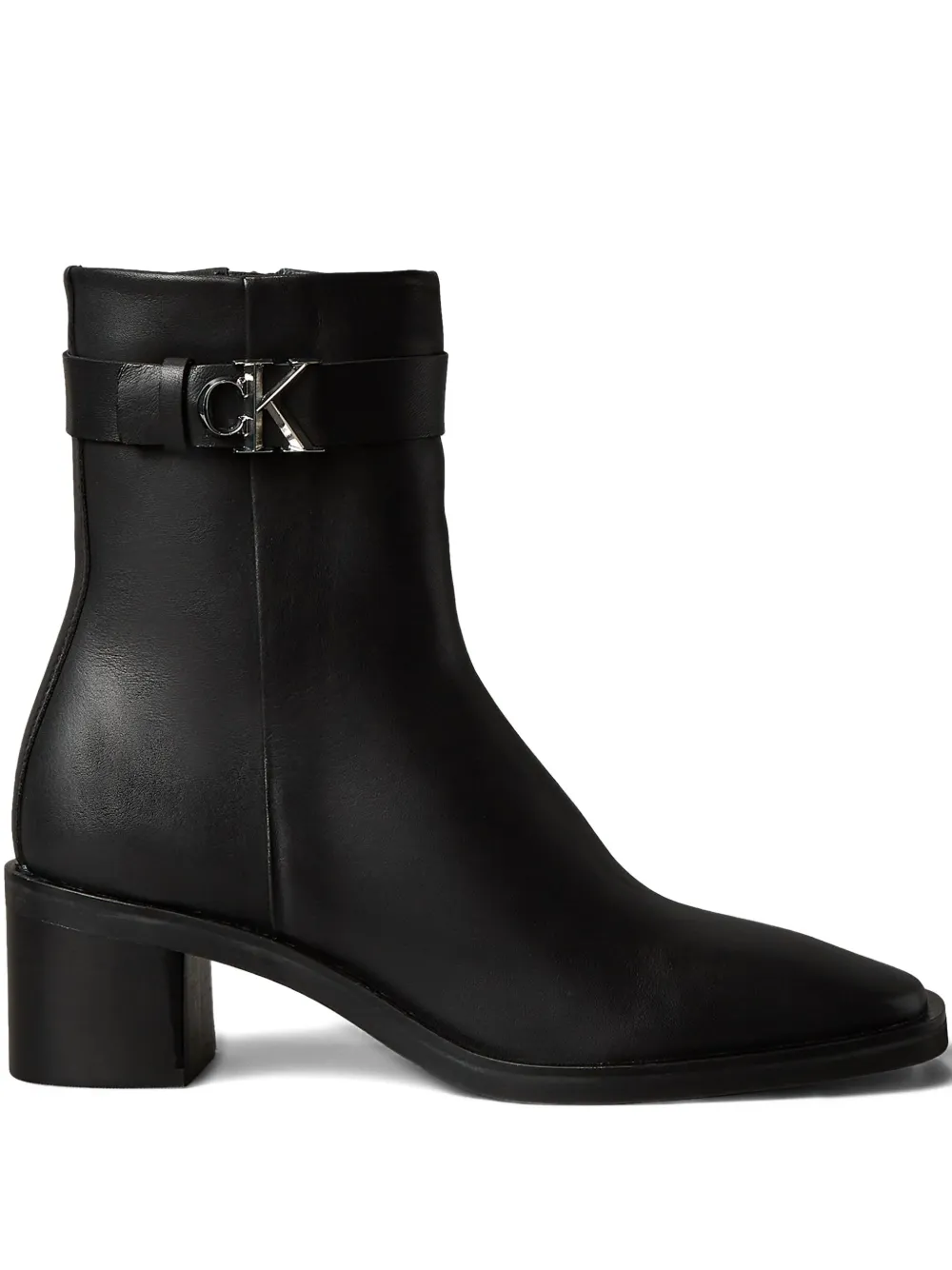 Calvin Klein Jeans Est.1978 55mm Buckle Boots In Black