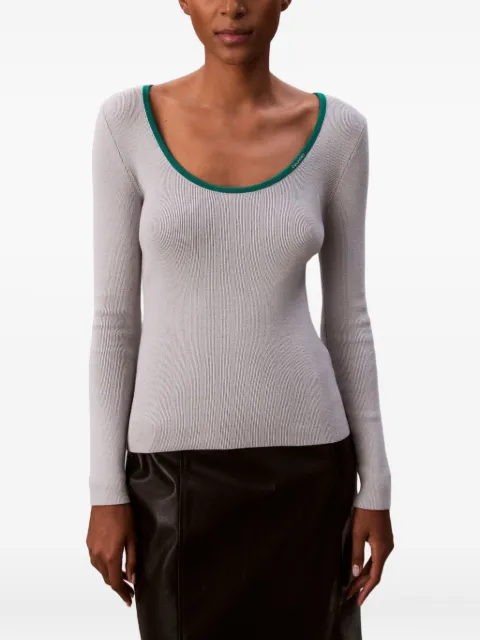Calvin Klein Jeans ribbed trim top 