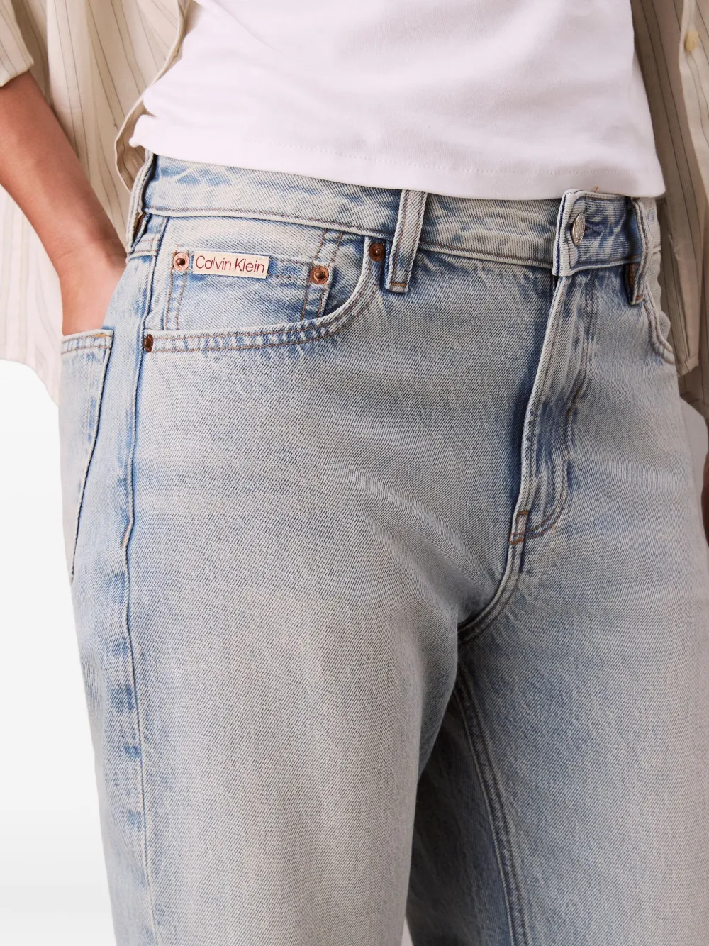 Calvin Klein Jeans met logodetail Blauw