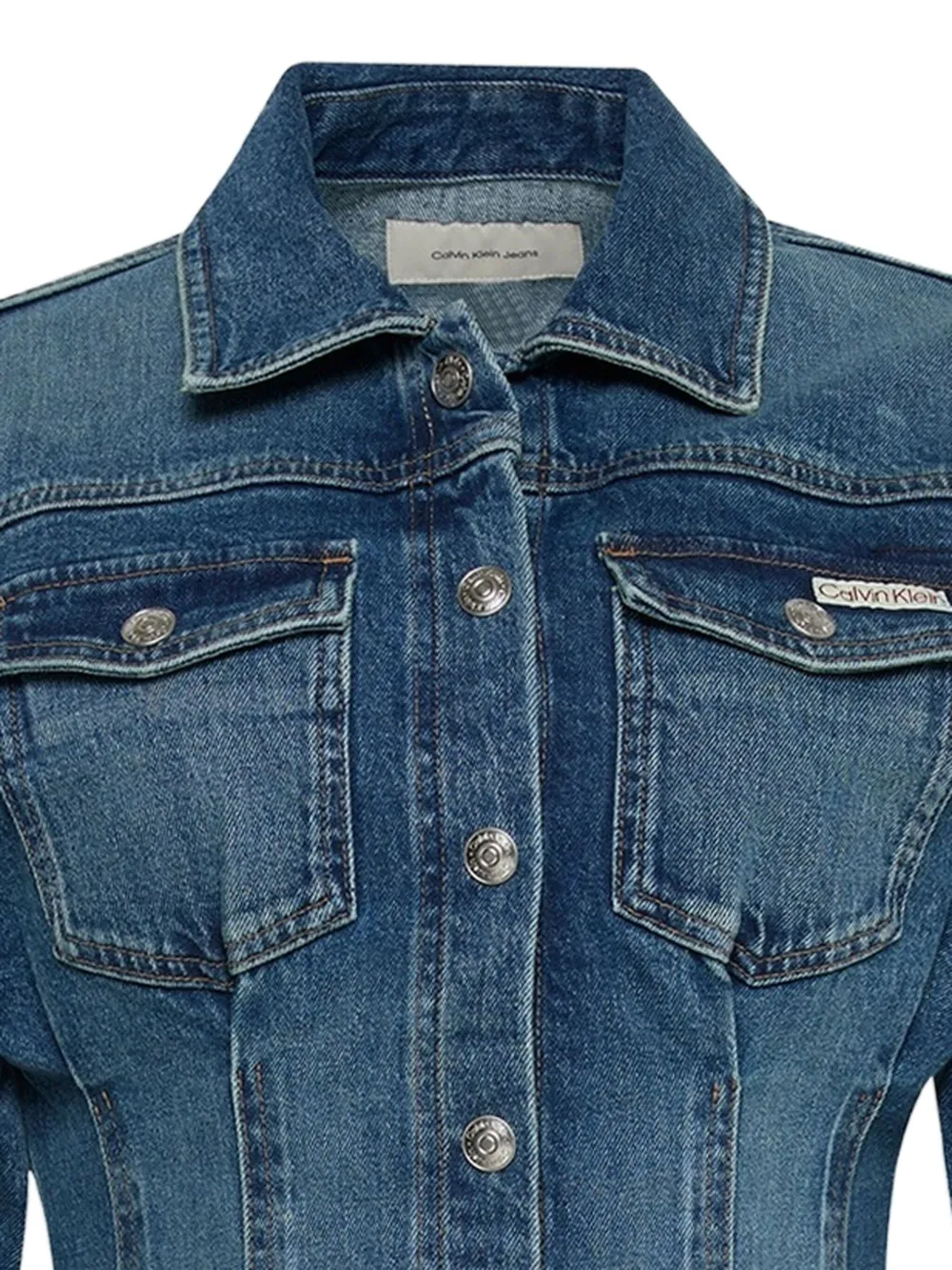 Calvin Klein Jeans buttoned pocket mini dress - Blauw