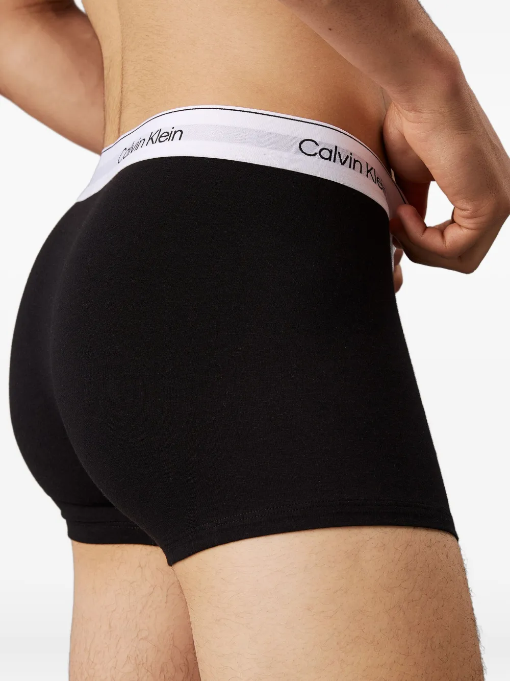 Calvin Klein Underwear Icon drie boxershorts met logoband Zwart