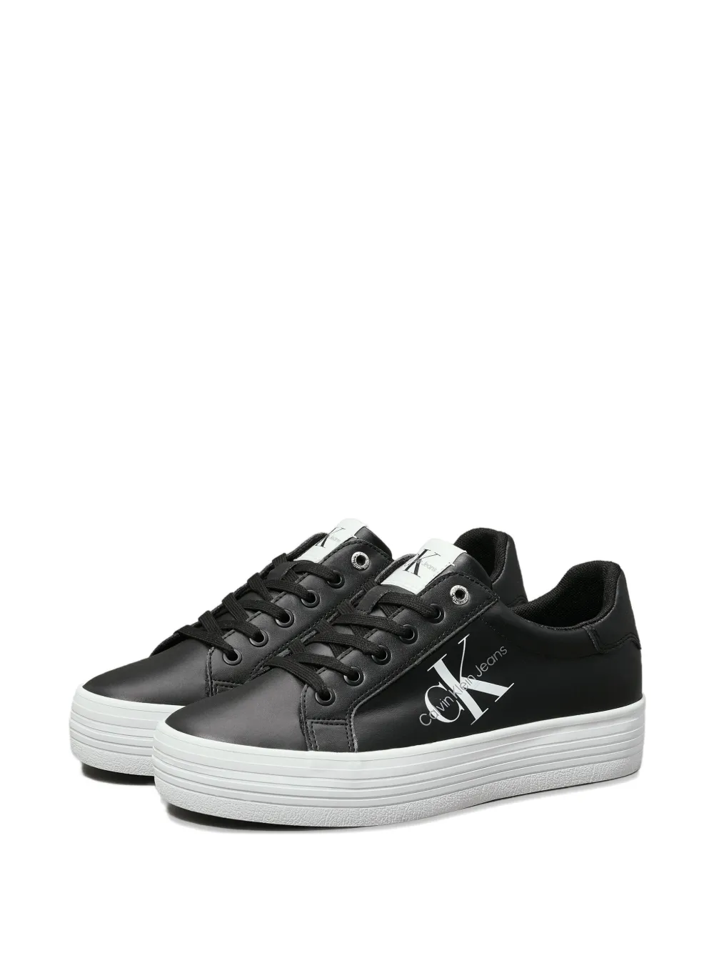 Calvin Klein Logo-print Platform Sneakers In Multi