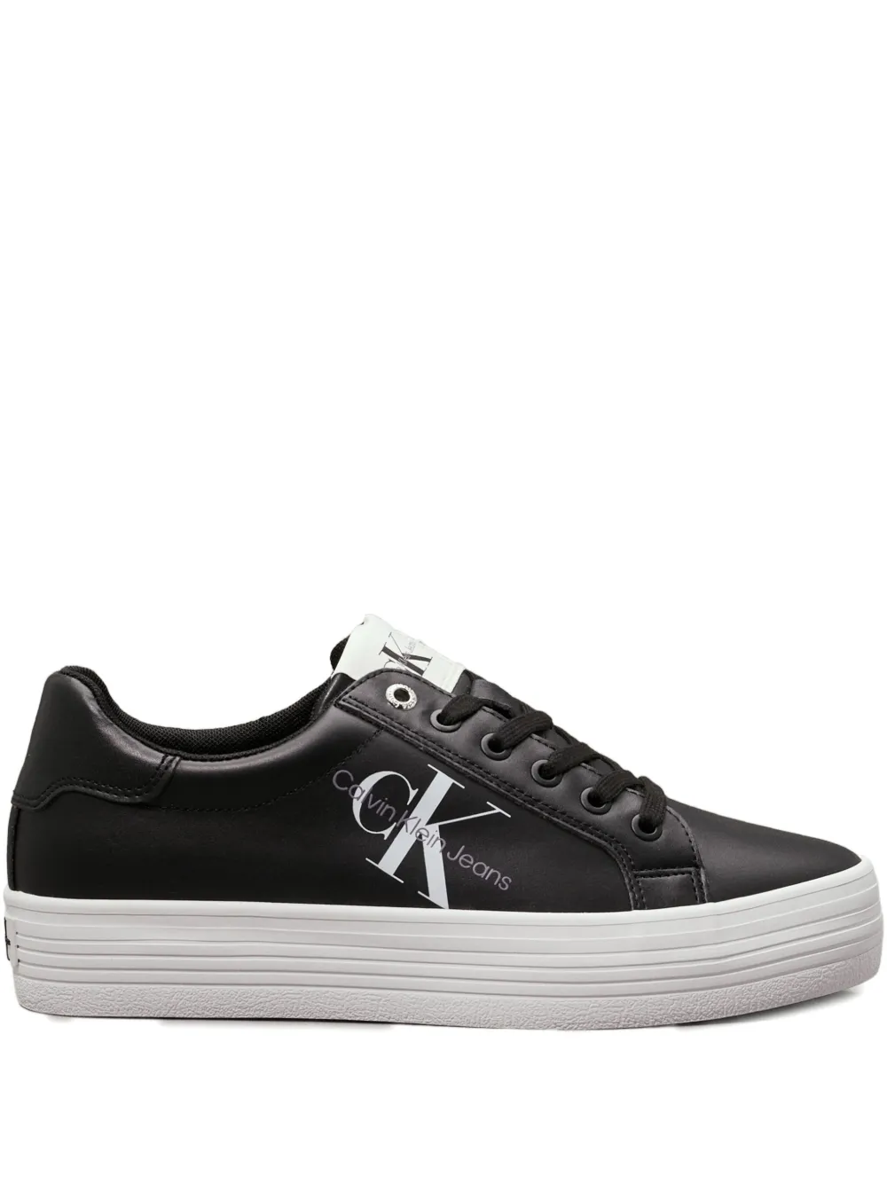 Calvin Klein Logo-print Platform Sneakers In Multi