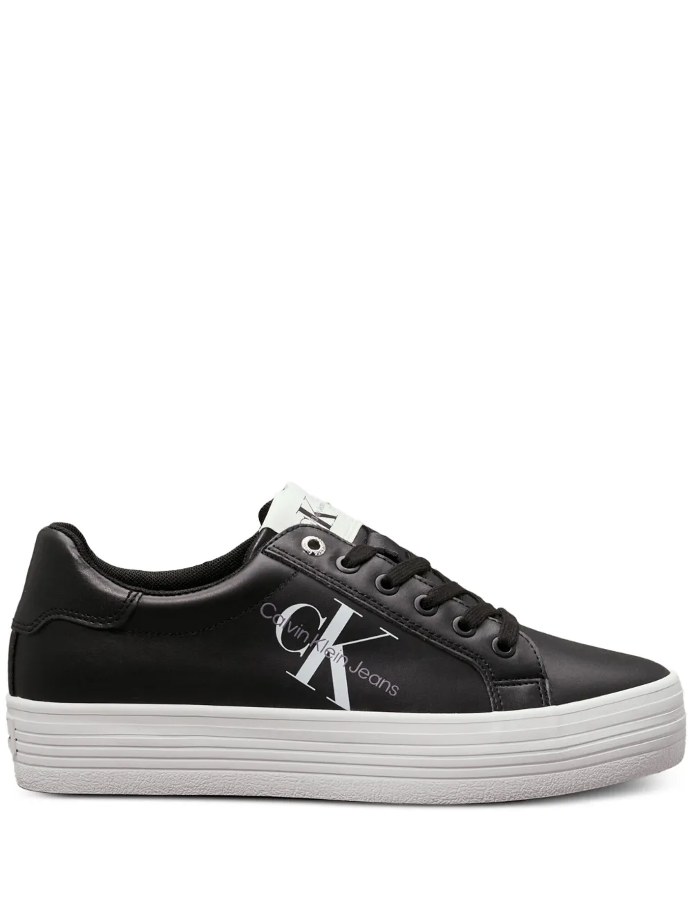Calvin Klein logo-print platform sneakers | Black | Image 1