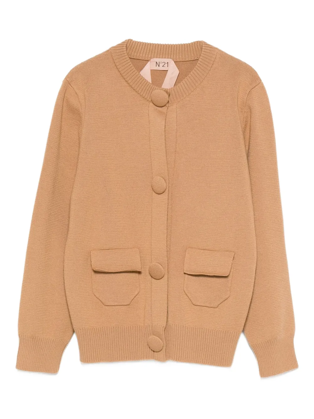 Nº21 Cardigan con tasche - Marrone