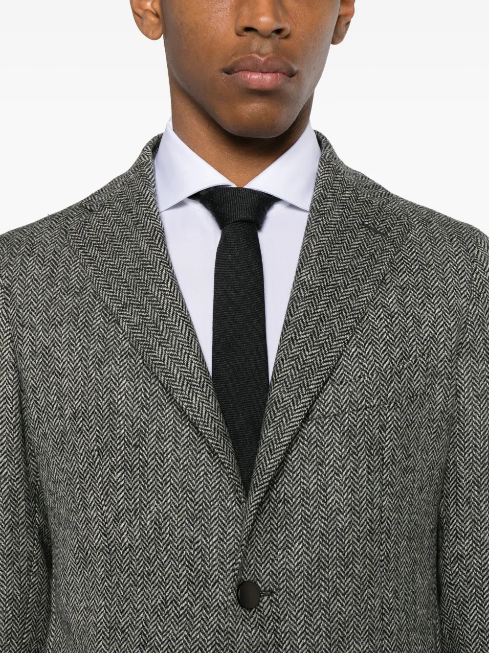 Tagliatore Blazer met visgraatpatroon en twee knopen Zwart