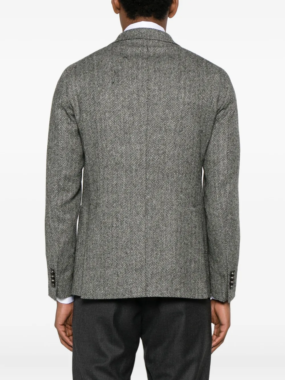 Tagliatore Blazer met visgraatpatroon en twee knopen Zwart