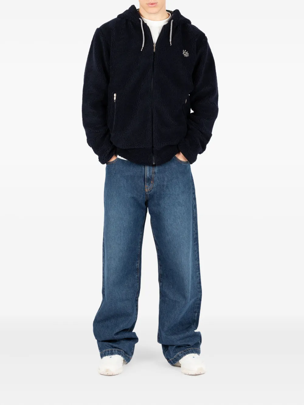 Société Anonyme Zipped Hoodie In Blue