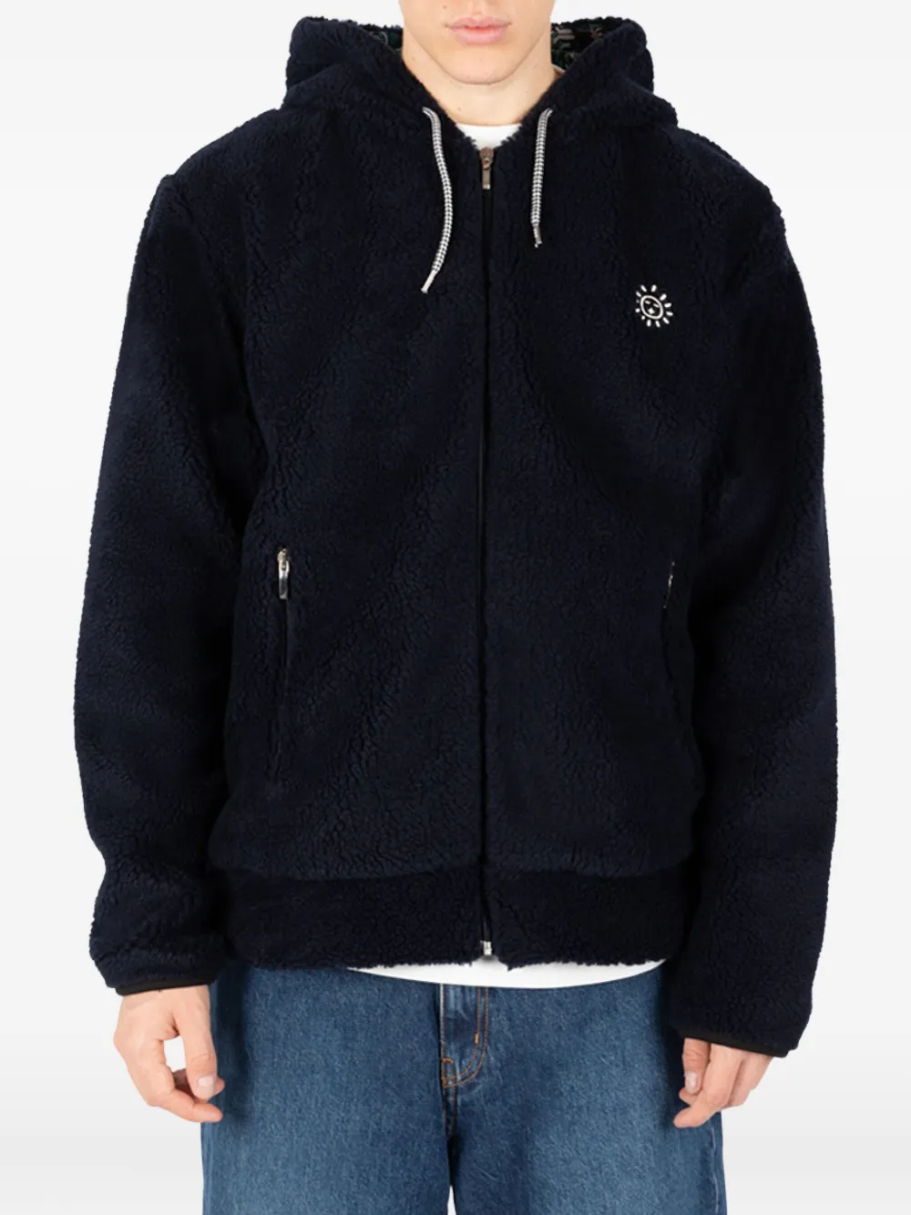 Société Anonyme Zipped Hoodie In Blue
