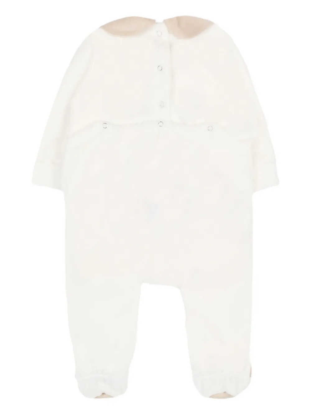 Le Boo Beebè Sheep Embroidered Babygrow In Neutral