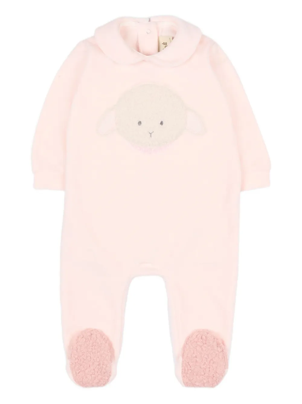 Le Boo Beebè Sheep Embroidered Babygrow In Pink