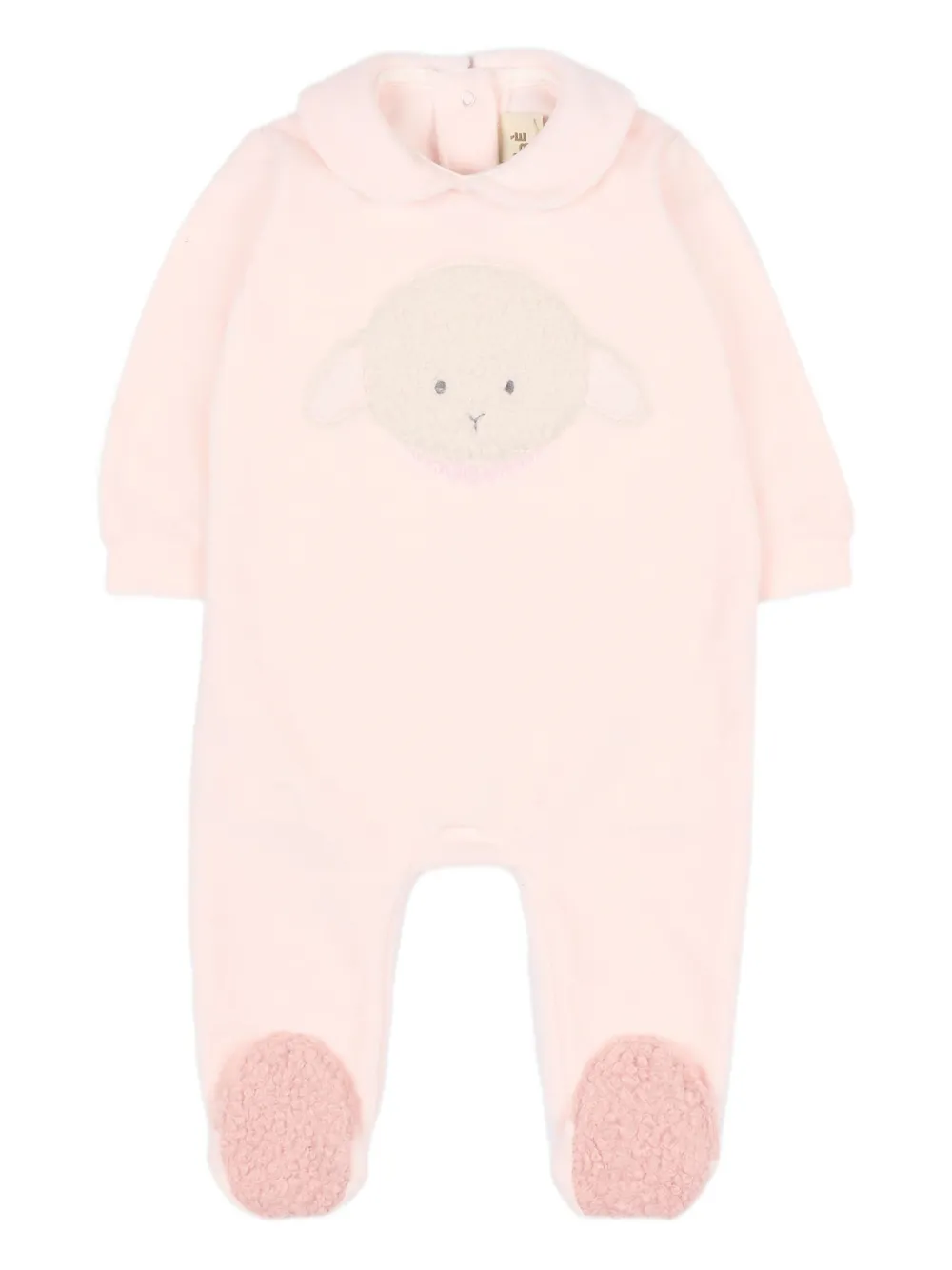 Le Boo Beebè sheep embroidered babygrow | Pink | Image 1