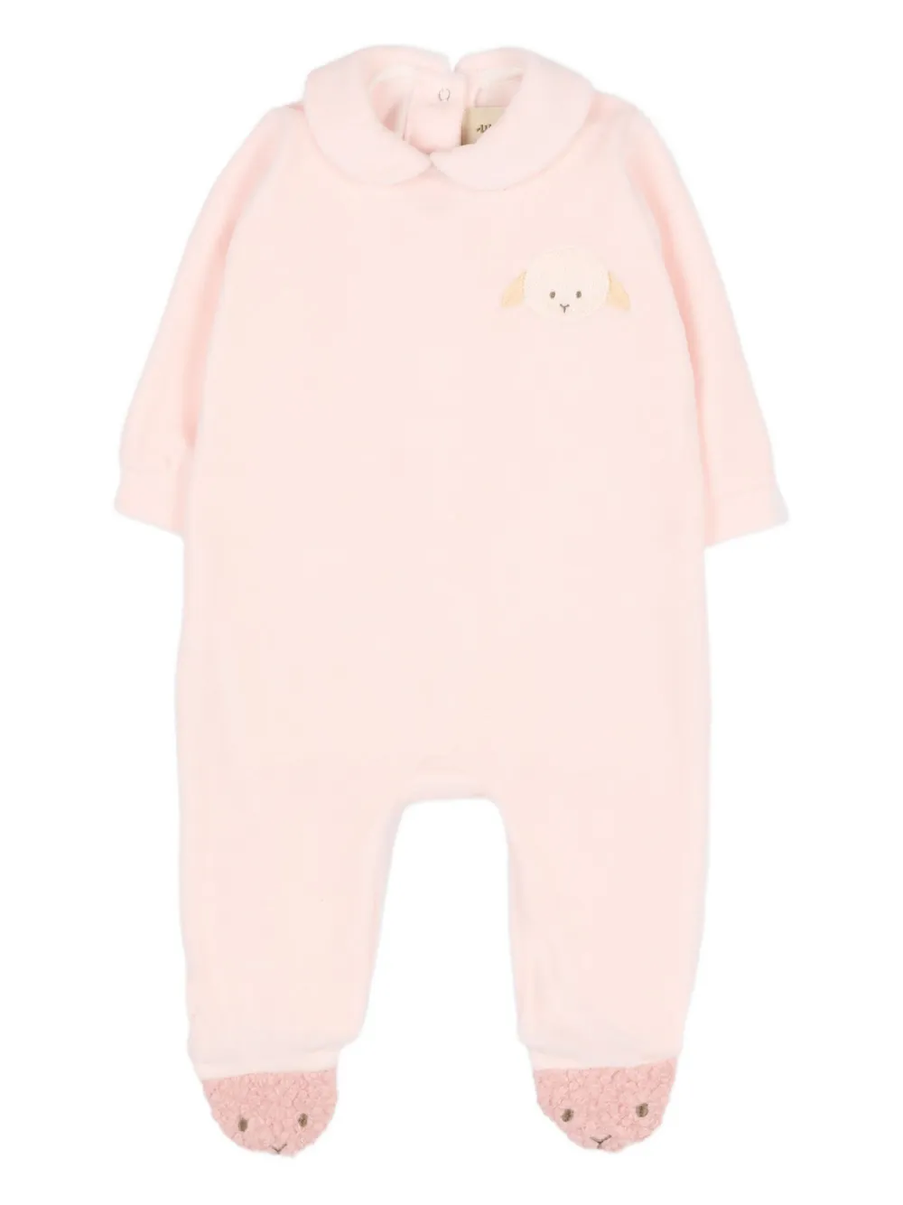 Le Boo Beebè Embroidered-detail Babygrow In Pink