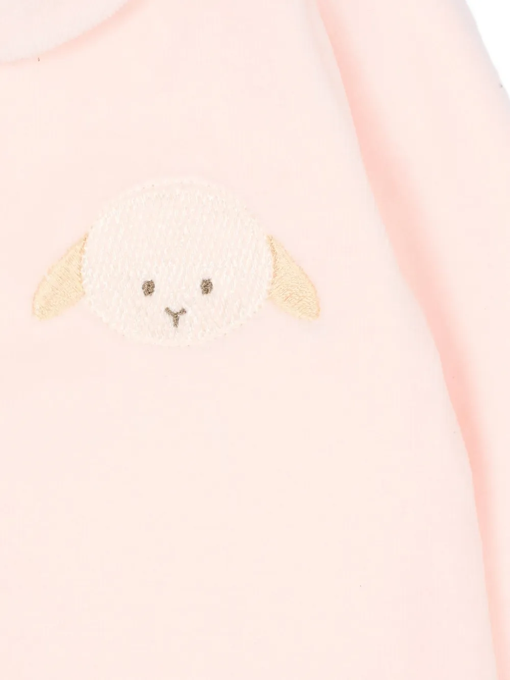 Le Boo Beebè Embroidered-detail Babygrow In Pink