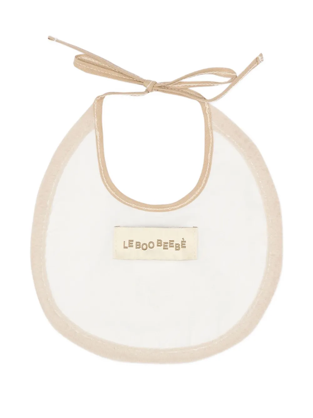 Le Boo Beebè Slabbetje met lamsdetail en strik - Wit