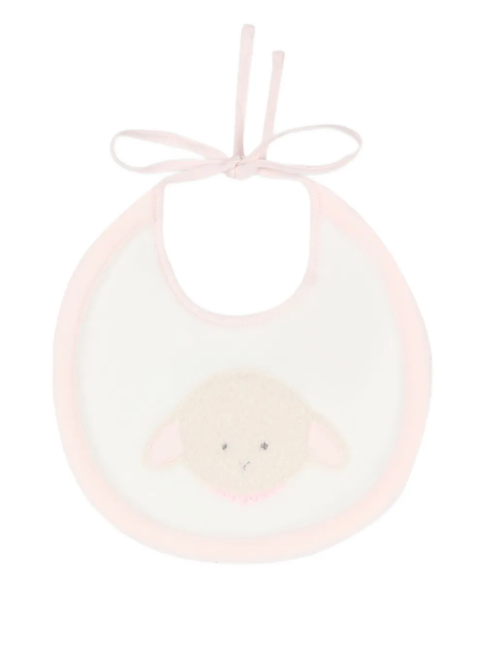 Le Boo Beebè lamb detail bib | White | Image 1