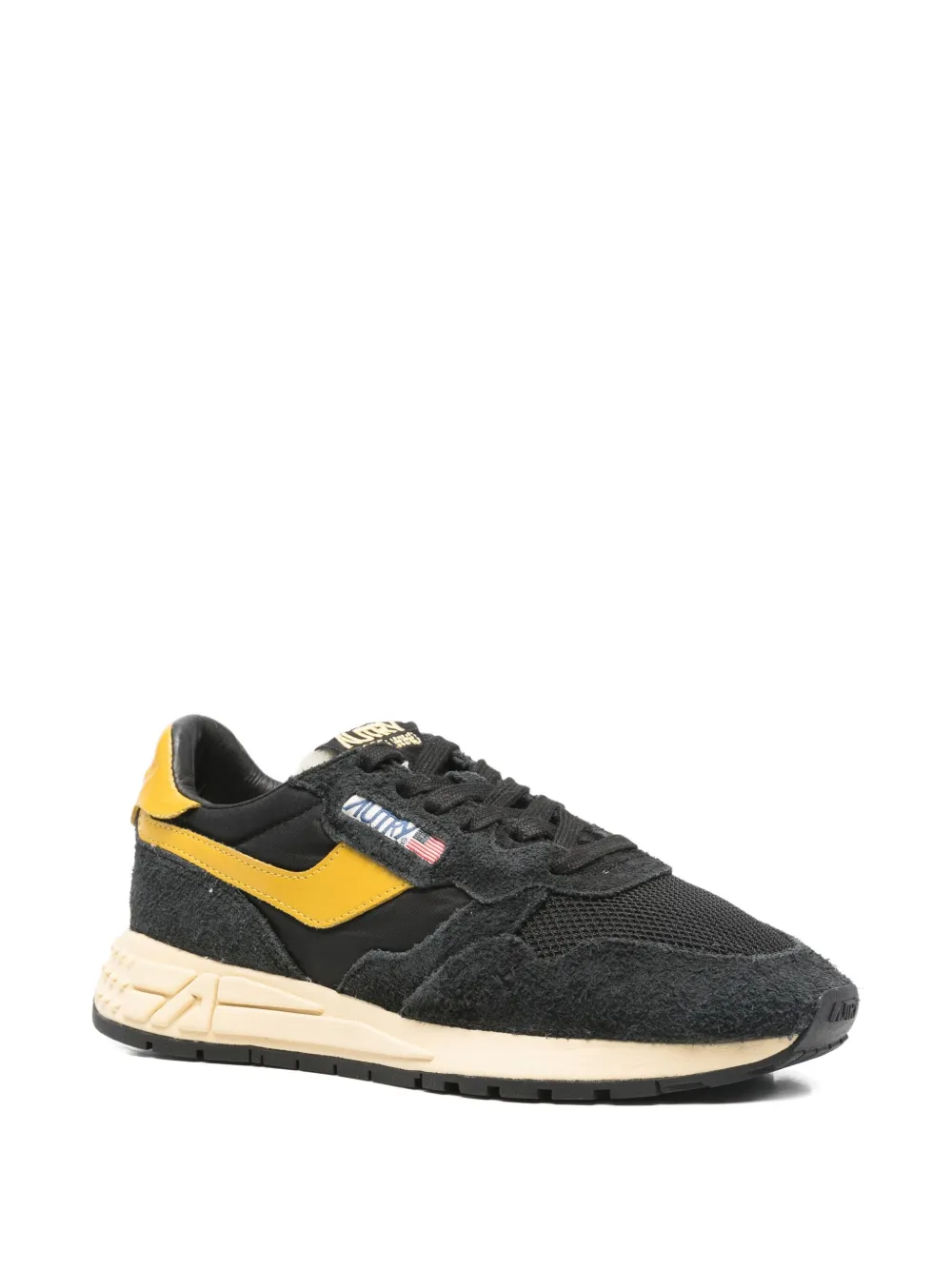 Autry Reelwind sneakers met suède vlak - Zwart