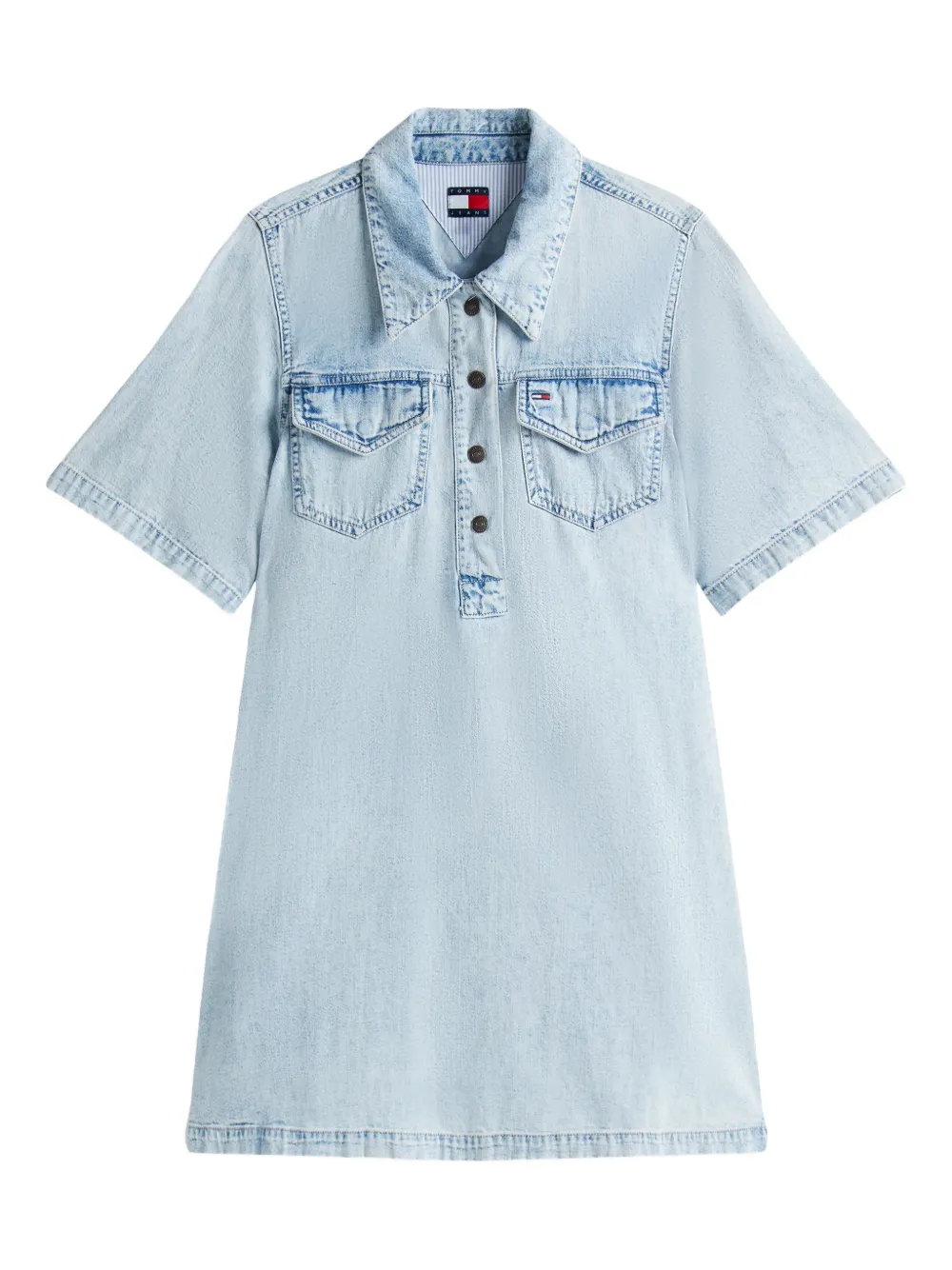 Tommy Jeans buttoned chest-pocket mini dress - Blu