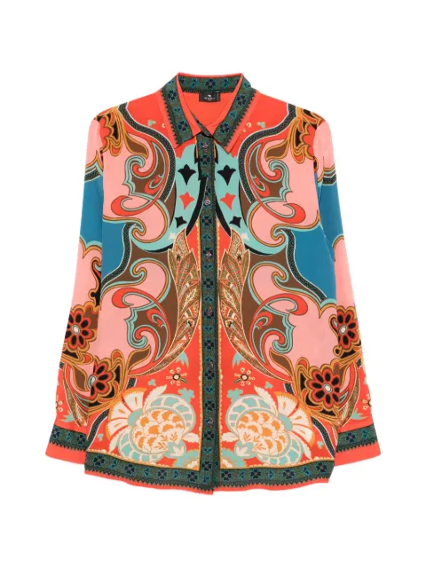ETRO floral-print silk shirt